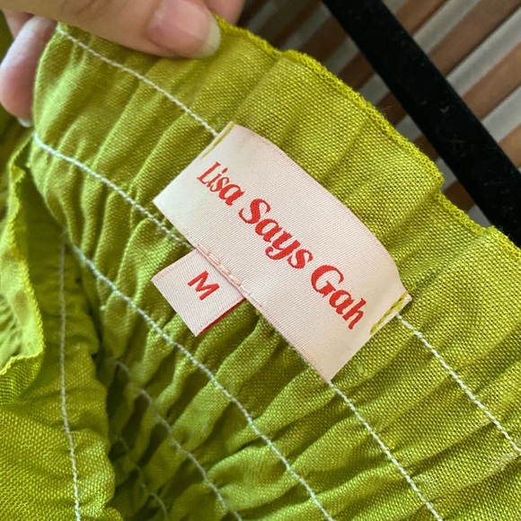 Lisa Says Gah Smocked Toni Top in Chartreuse M; limited edition! - Picture 11 of 12